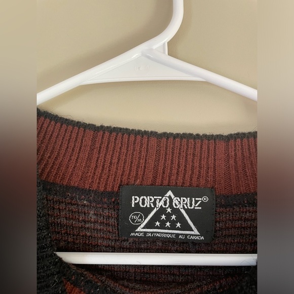 Men's vintage Porto cruz Wool Eclectic Grandpa Crewneck Sweater XL NWOT - Picture 3 of 8